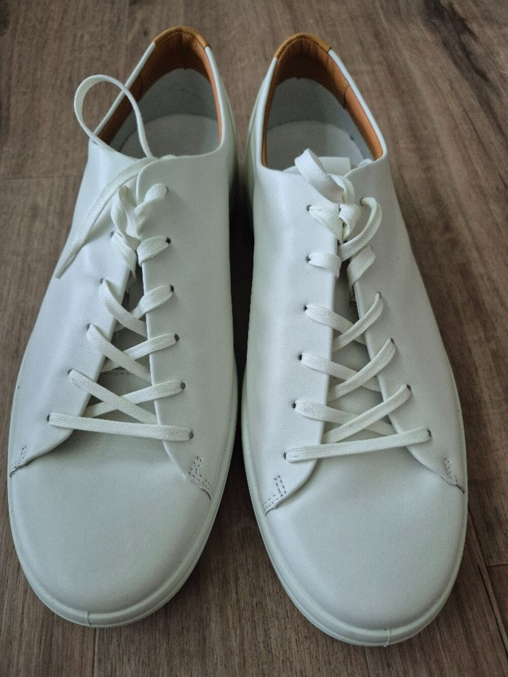 ECCO Soft 7 Men's White Leather Sneakers Size 12 - 12.5 (EU 46)